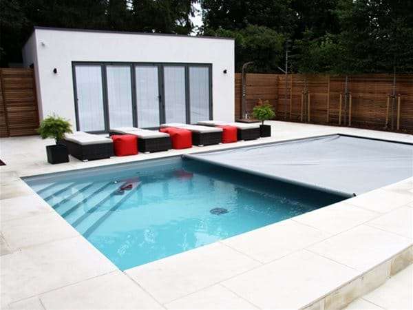 Coverstar automatic pool cover installed for Peterson.