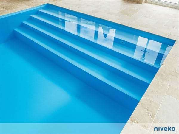 one piece swimming pool installed for Dolan.